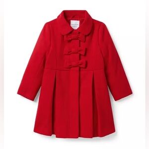 NWT Janie and Jack The Bow Coat red Christmas holiday girls outerwear 5 - 6